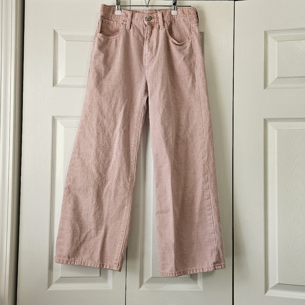 ✨Special Deals✨Old Navy Y2K High Rise Pink Baggy Wide-Leg Jeans Girls Size 14